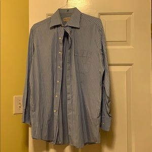 Tommy Bahama blue and white striped button down